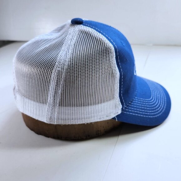 Vintage Ford Truckers Hat Cap Blue & White Mesh Back Hook & Loop Adjustable AJM - Picture 6 of 9